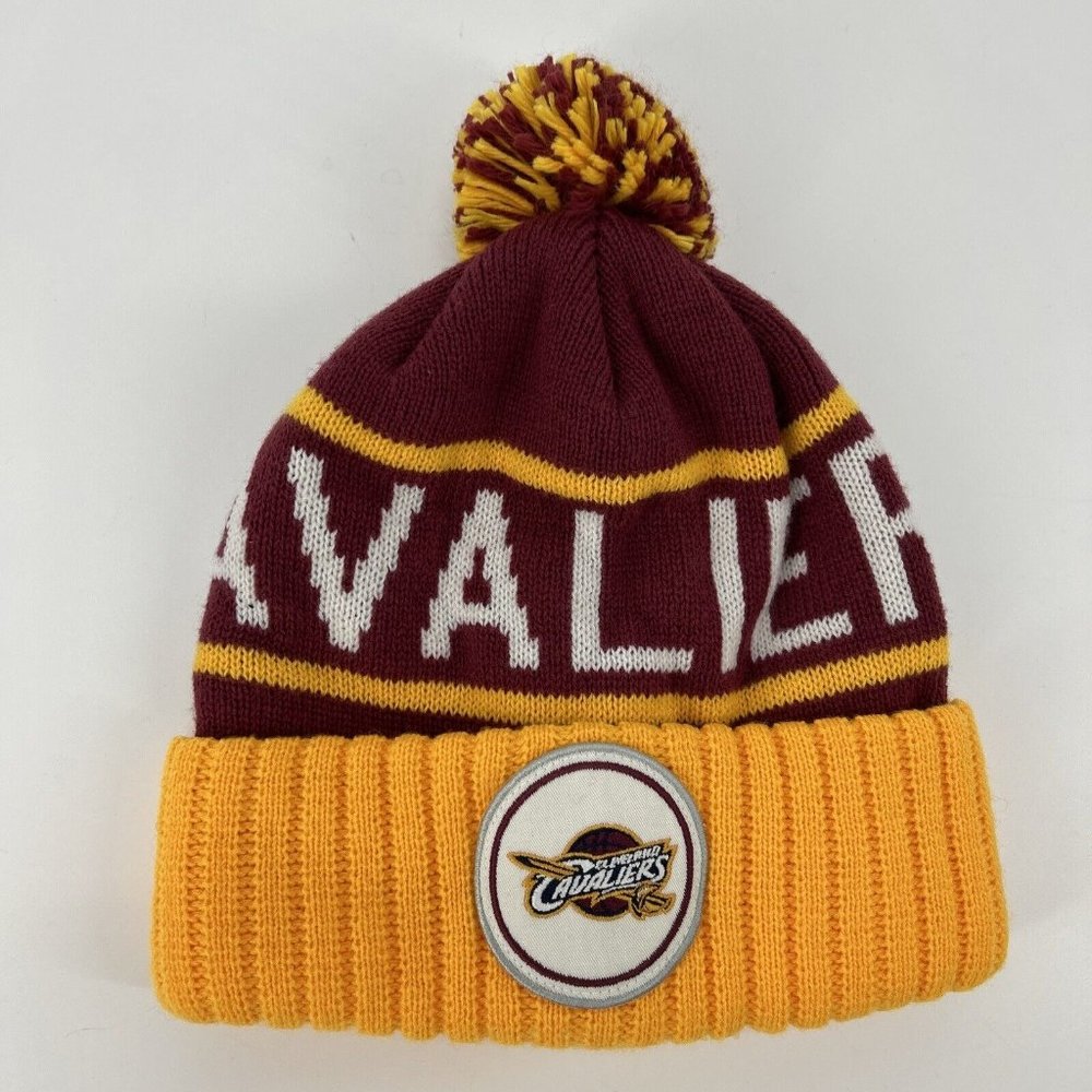 Mitchell‎ & Ness Cleveland Cavaliers NBA Knit Hat Beanie Cuffed Pom Stocking Cap